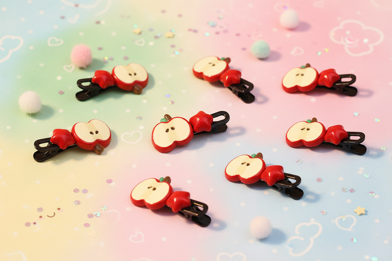 Apple Hair Clips Hero Image